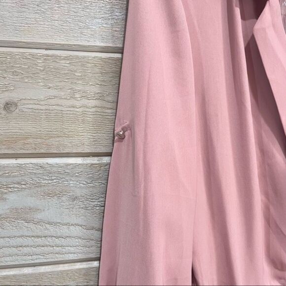 Pink Asymmetrical Shirt Dress S - Picture 7 of 9